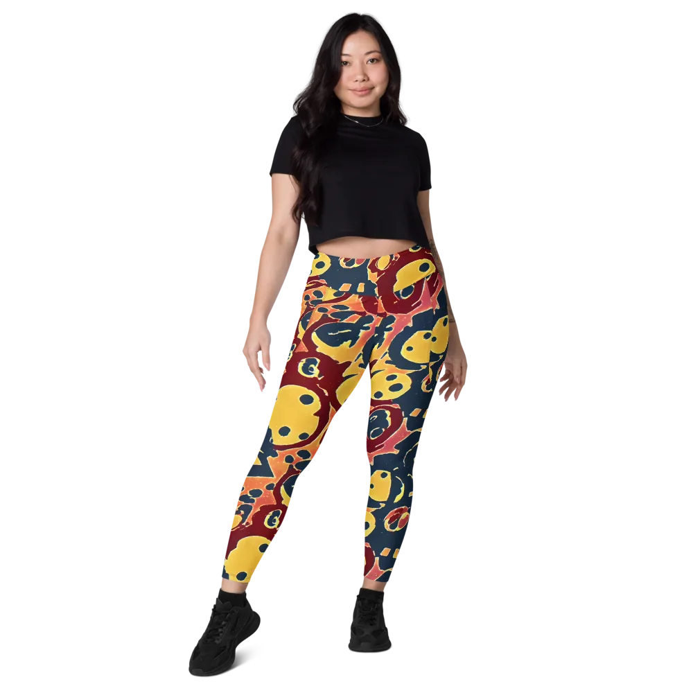 Sunset Silhouette on Leggings with Pockets — Front
