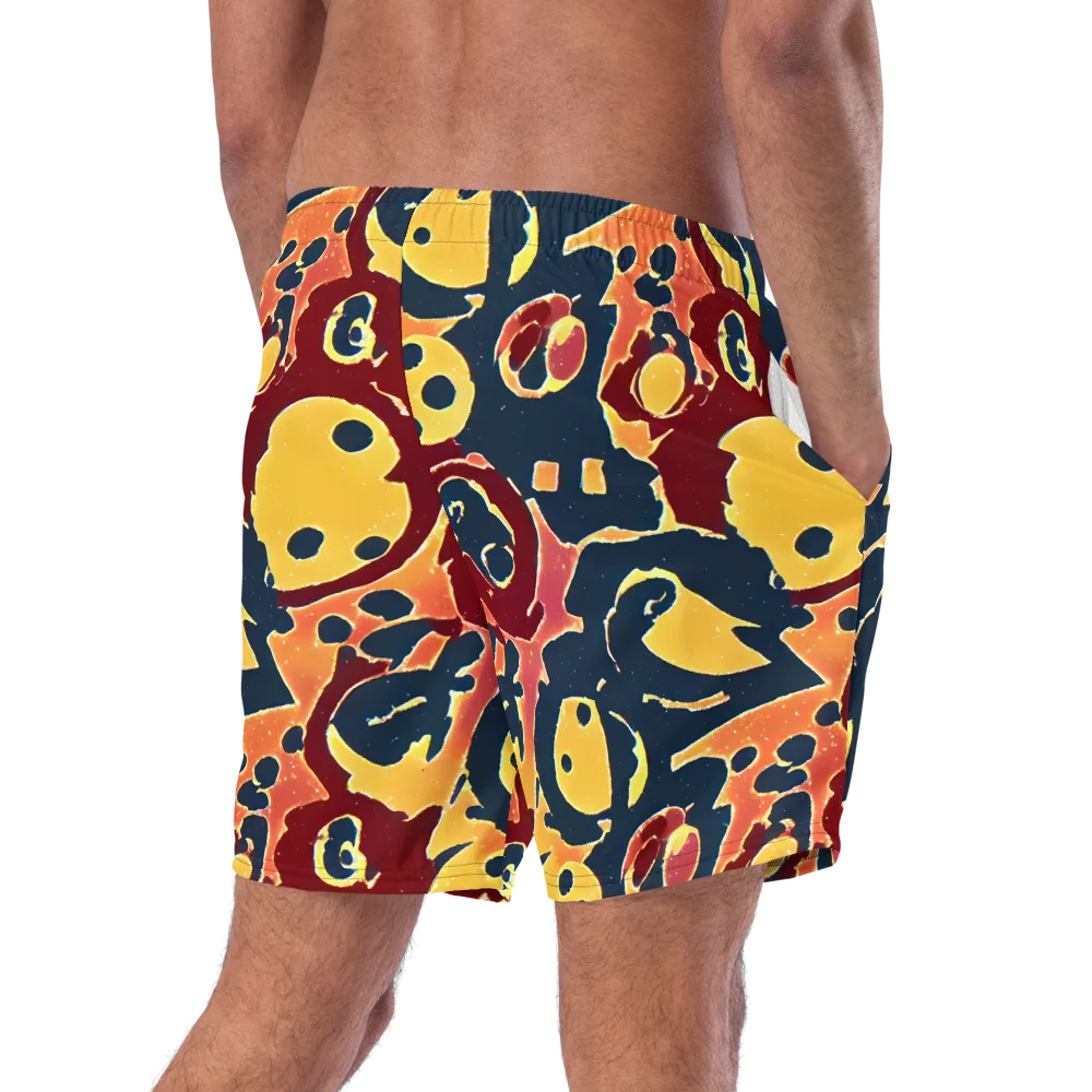 Sunset Silhouette on Swim Trunks — Right Back