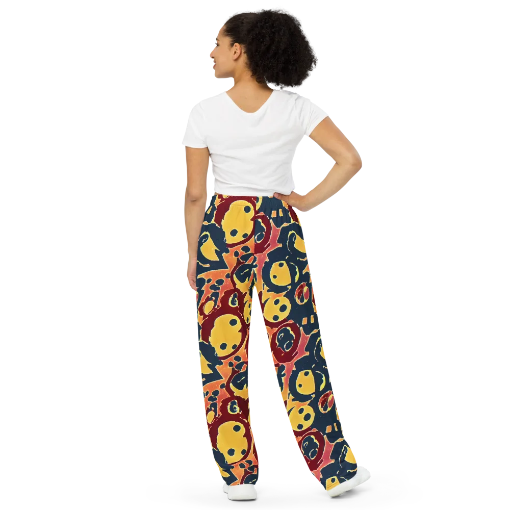 Sunset Silhouette on Wide-Leg Pants — Back