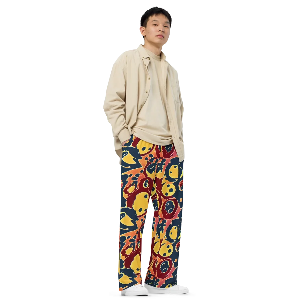 Sunset Silhouette on Wide-Leg Pants — Right Front