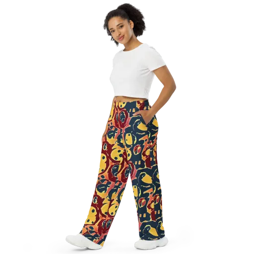 Sunset Silhouette on a Wide-Leg Pants