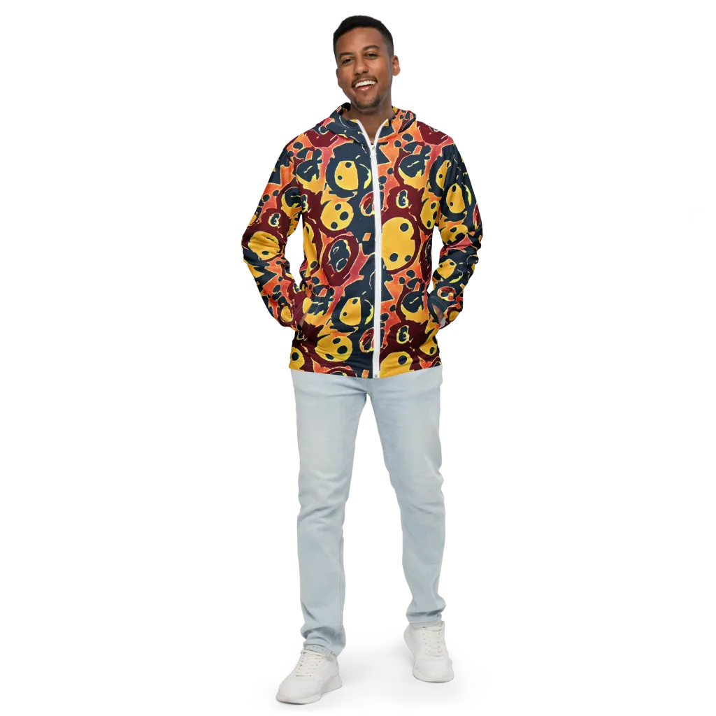 Sunset Silhouette on Men's Windbreaker — Front
