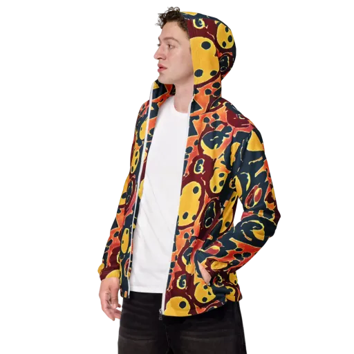 Sunset Silhouette on a Men's Windbreaker