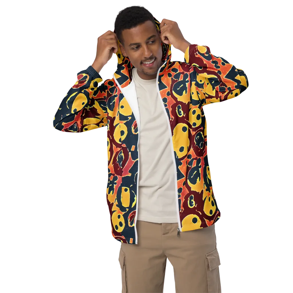 Sunset Silhouette on Men's Windbreaker — Front