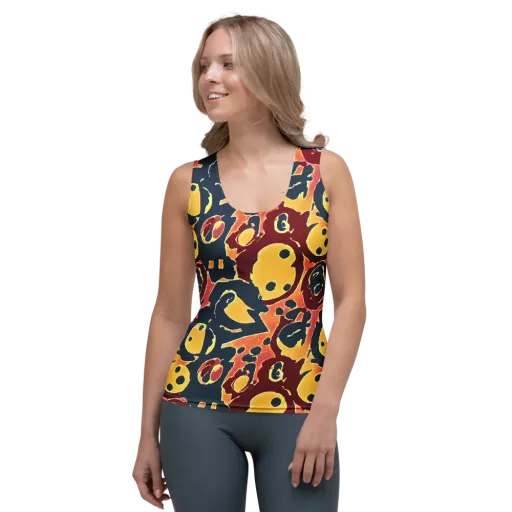 Sunset Silhouette on a Women's Tank Top
