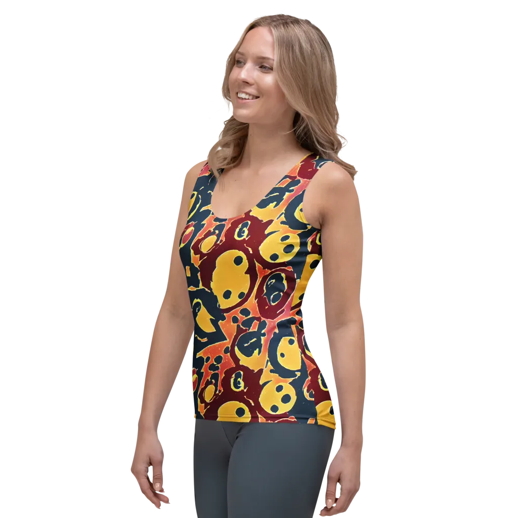 Sunset Silhouette on Women's Tank Top — Left Front