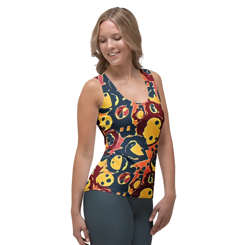 Sunset Silhouette on Women's Tank Top — Right Front