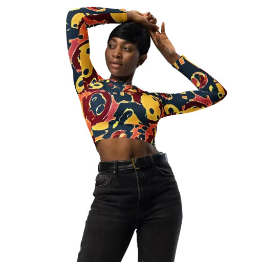 Sunset Silhouette on a Long Sleeve Crop Top