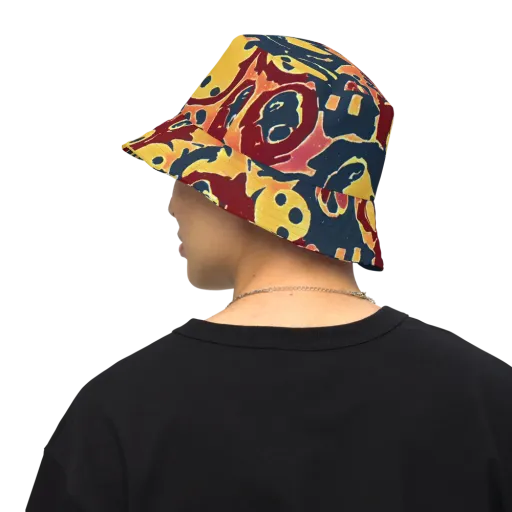 Sunset Silhouette on a Reversible Bucket Hat