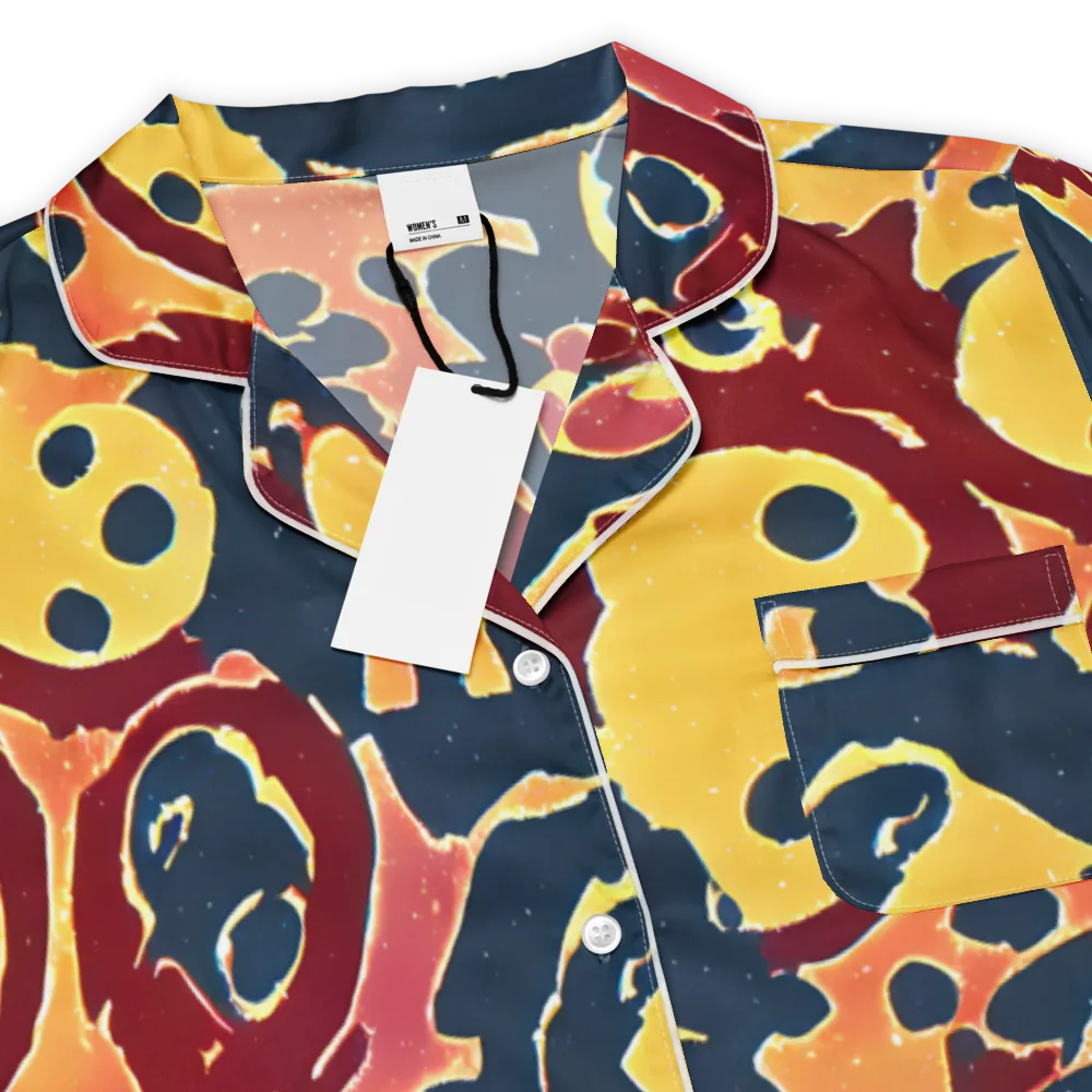 Sunset Silhouette on Women's Short Sleeve Pajama Top — Product details
