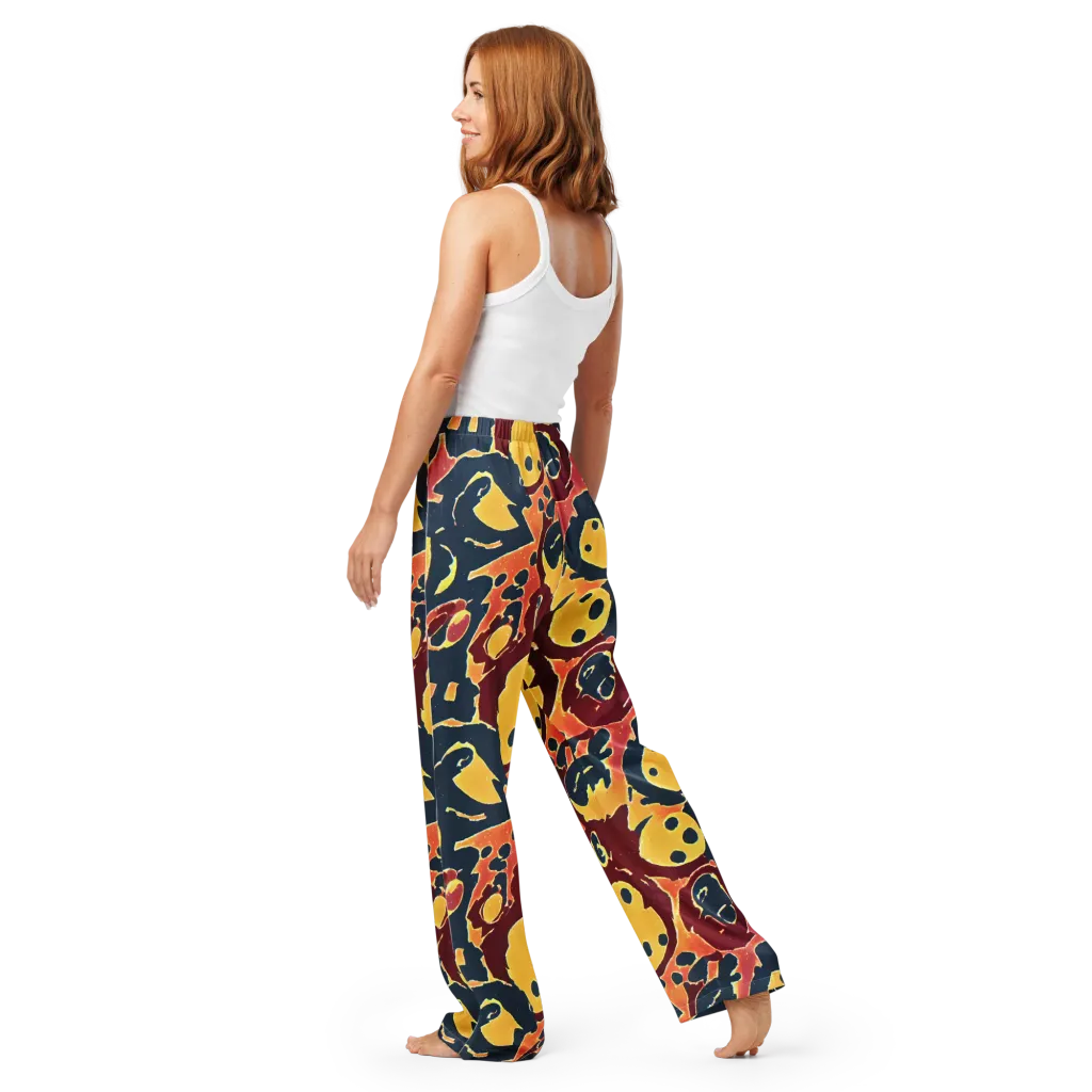 Sunset Silhouette on Women's Pajama Pants — Back
