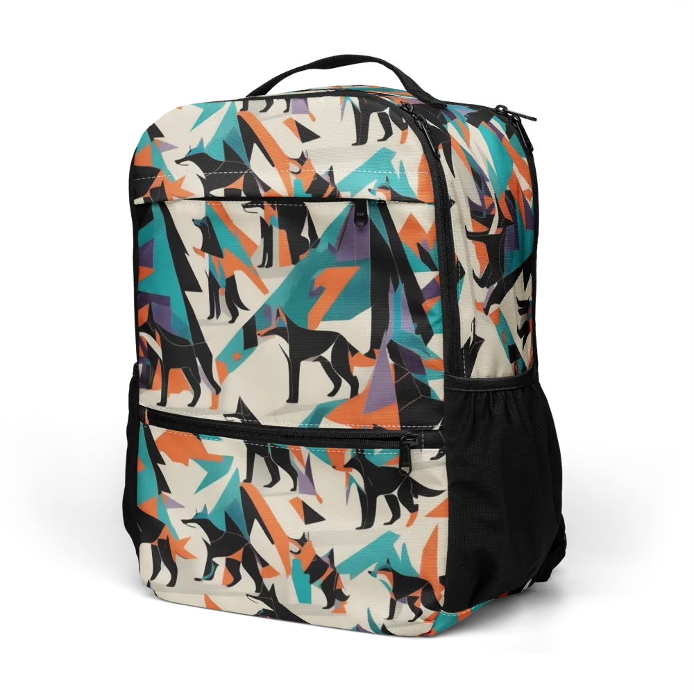 Neon Wolfscape on Utility Backpack — Left Front