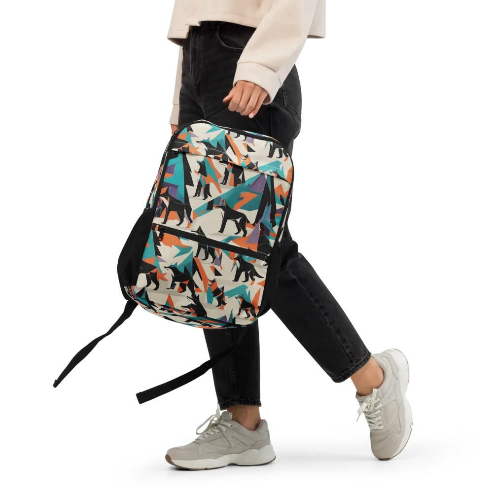 Neon Wolfscape on Utility Backpack — Front