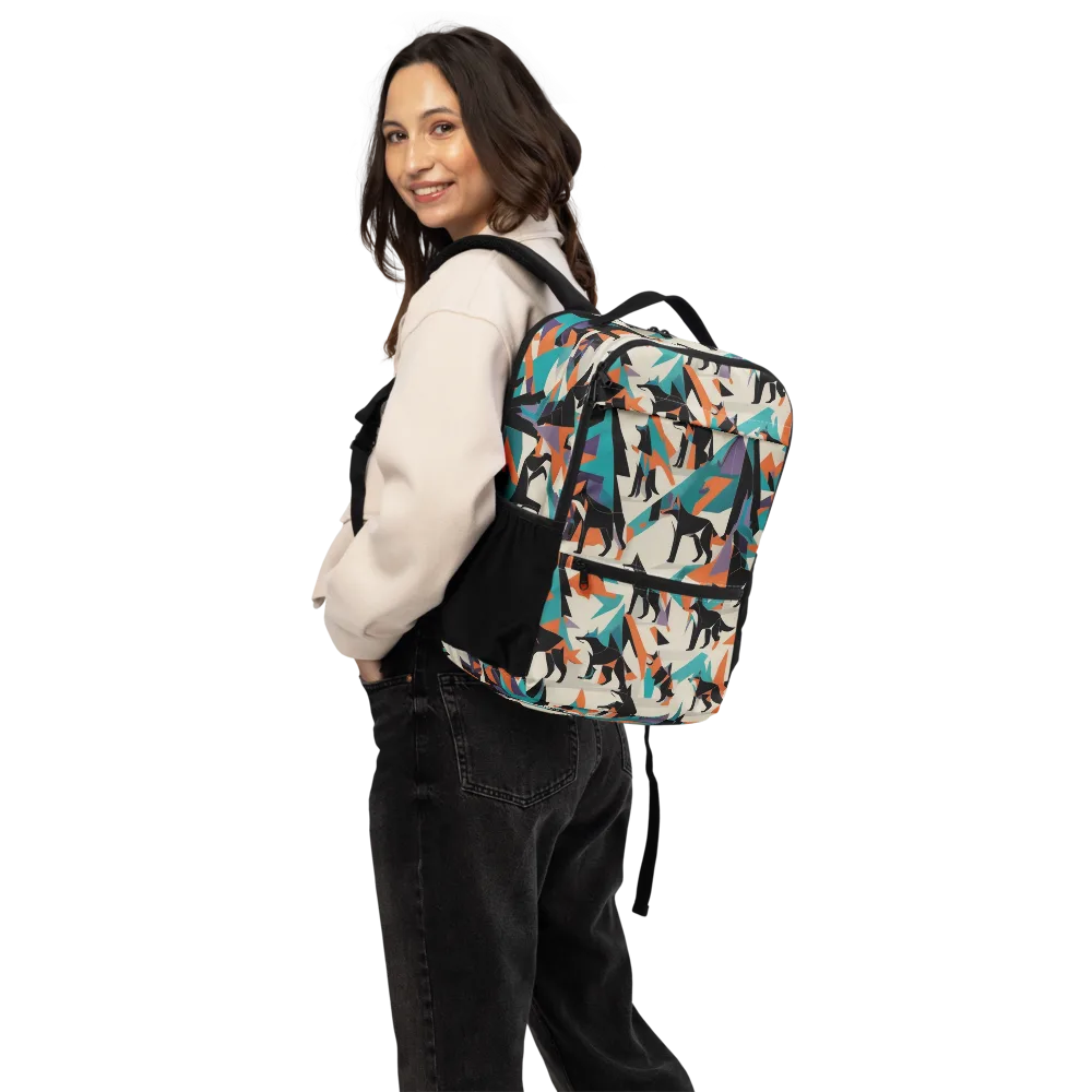 Neon Wolfscape on Utility Backpack — Back