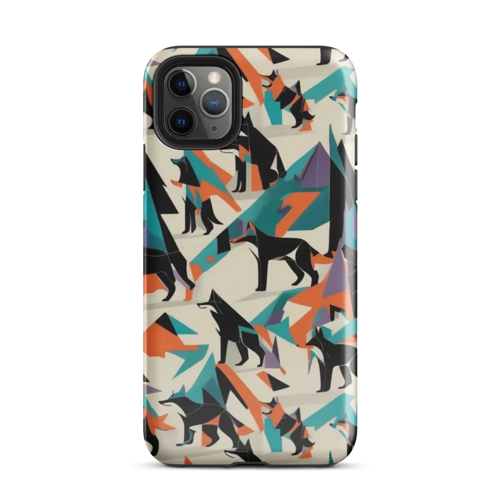 Neon Wolfscape on Tough Case for iPhone® — Front