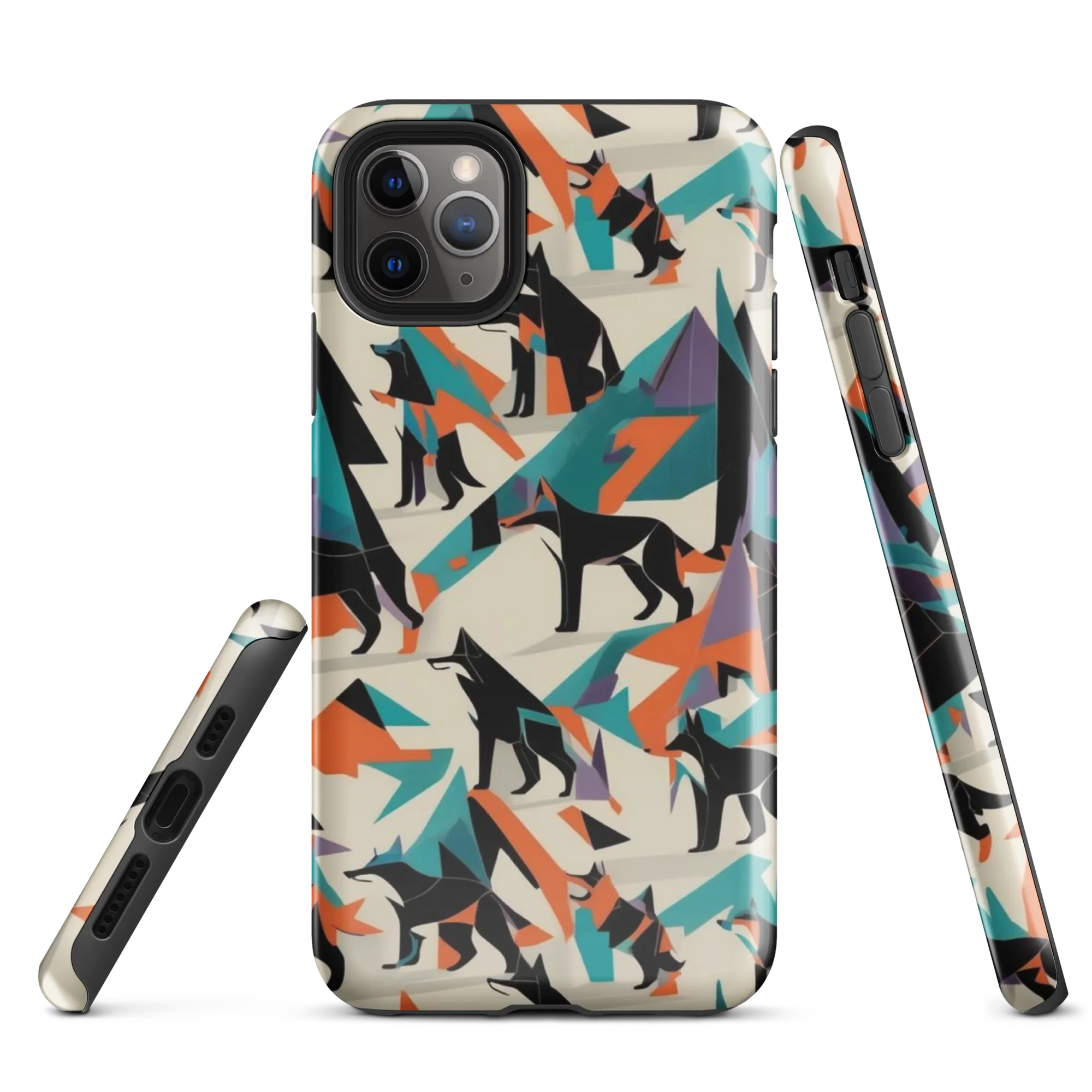 Neon Wolfscape on Tough Case for iPhone® — Front