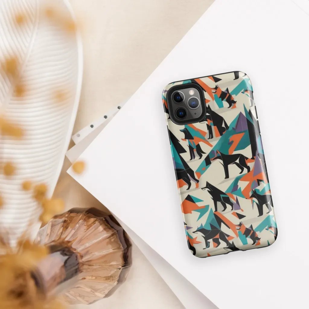 Neon Wolfscape on Tough Case for iPhone® — Front