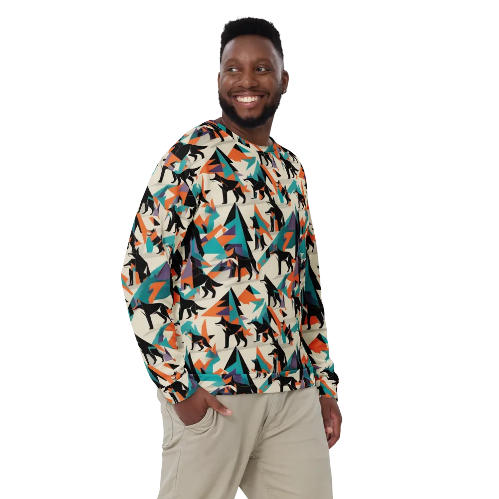 Neon Wolfscape on Sweatshirt — Front
