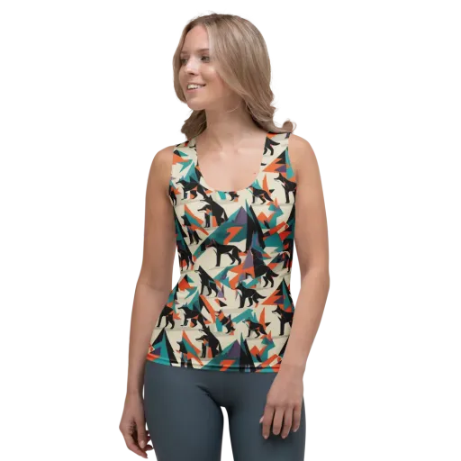 Neon Wolfscape on a Women's Tank Top