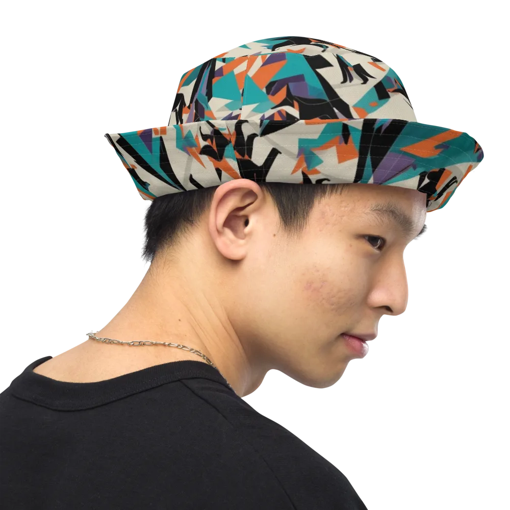 Neon Wolfscape on Reversible Bucket Hat — Right Outside