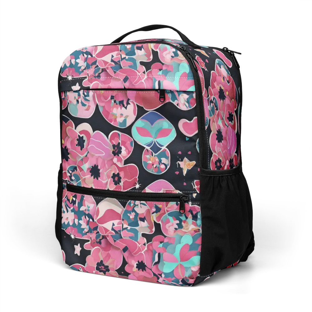 Bouquet Noir on Utility Backpack — Left Front