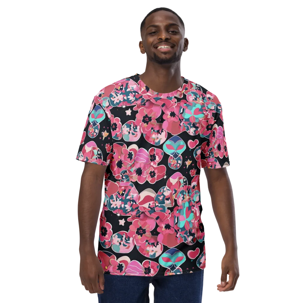 Bouquet Noir on Men's Crew Neck T-Shirt — Front