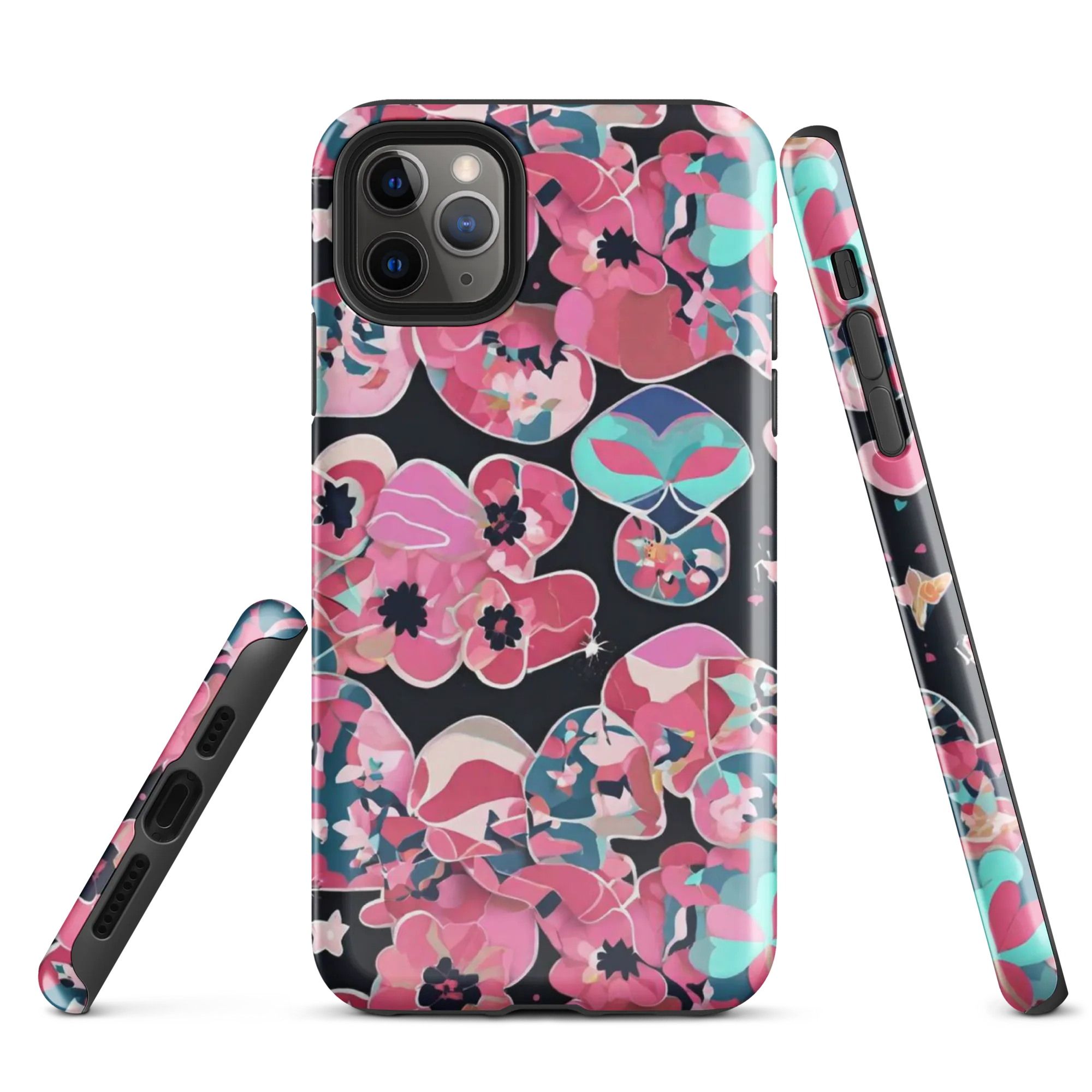 Bouquet Noir on Tough Case for iPhone® — Front