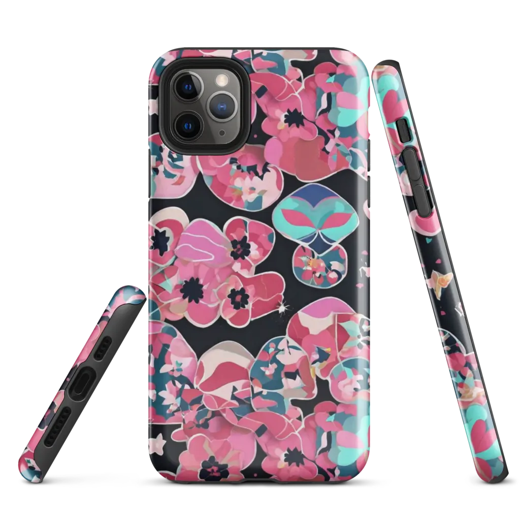 Bouquet Noir on Tough Case for iPhone® — Front