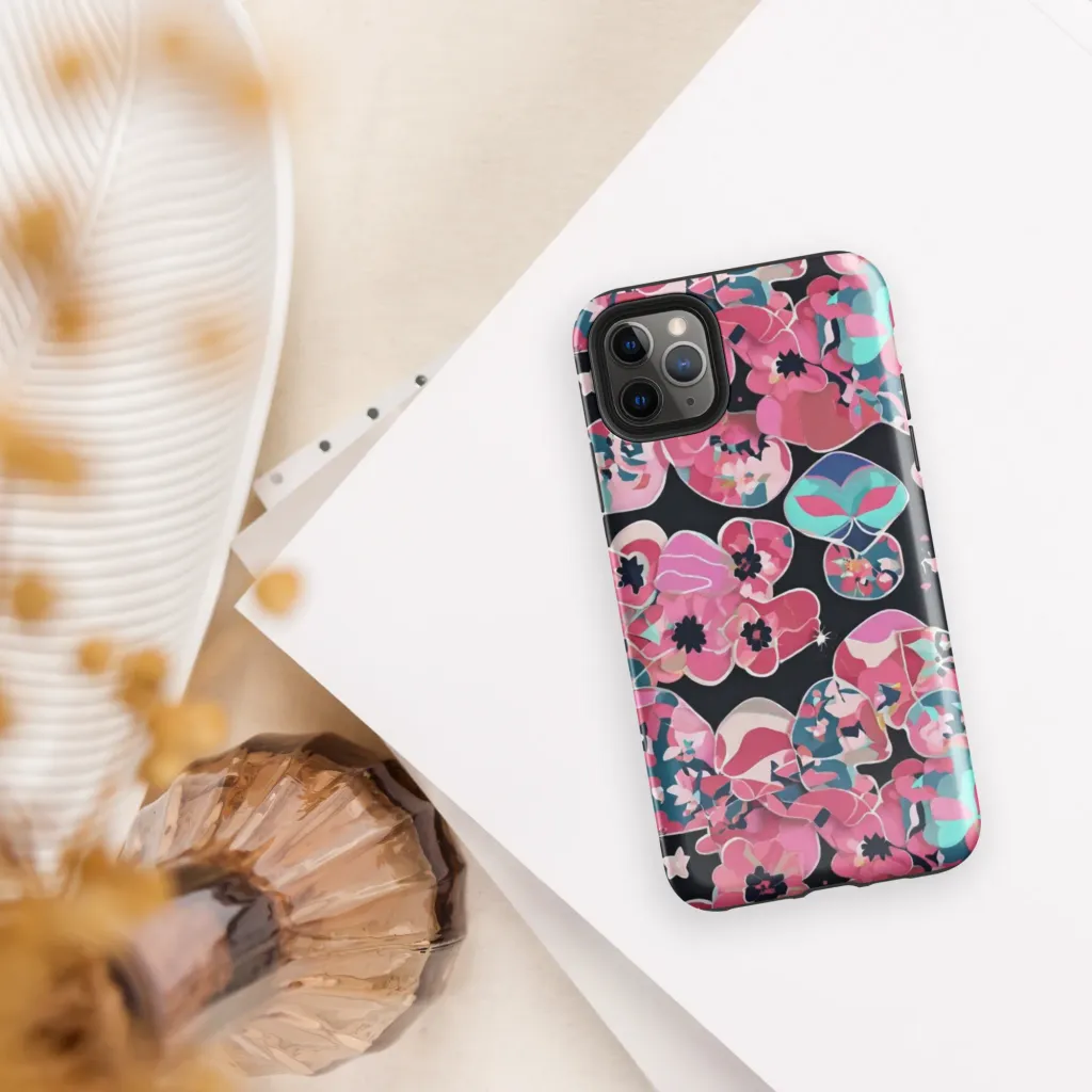 Bouquet Noir on Tough Case for iPhone® — Front