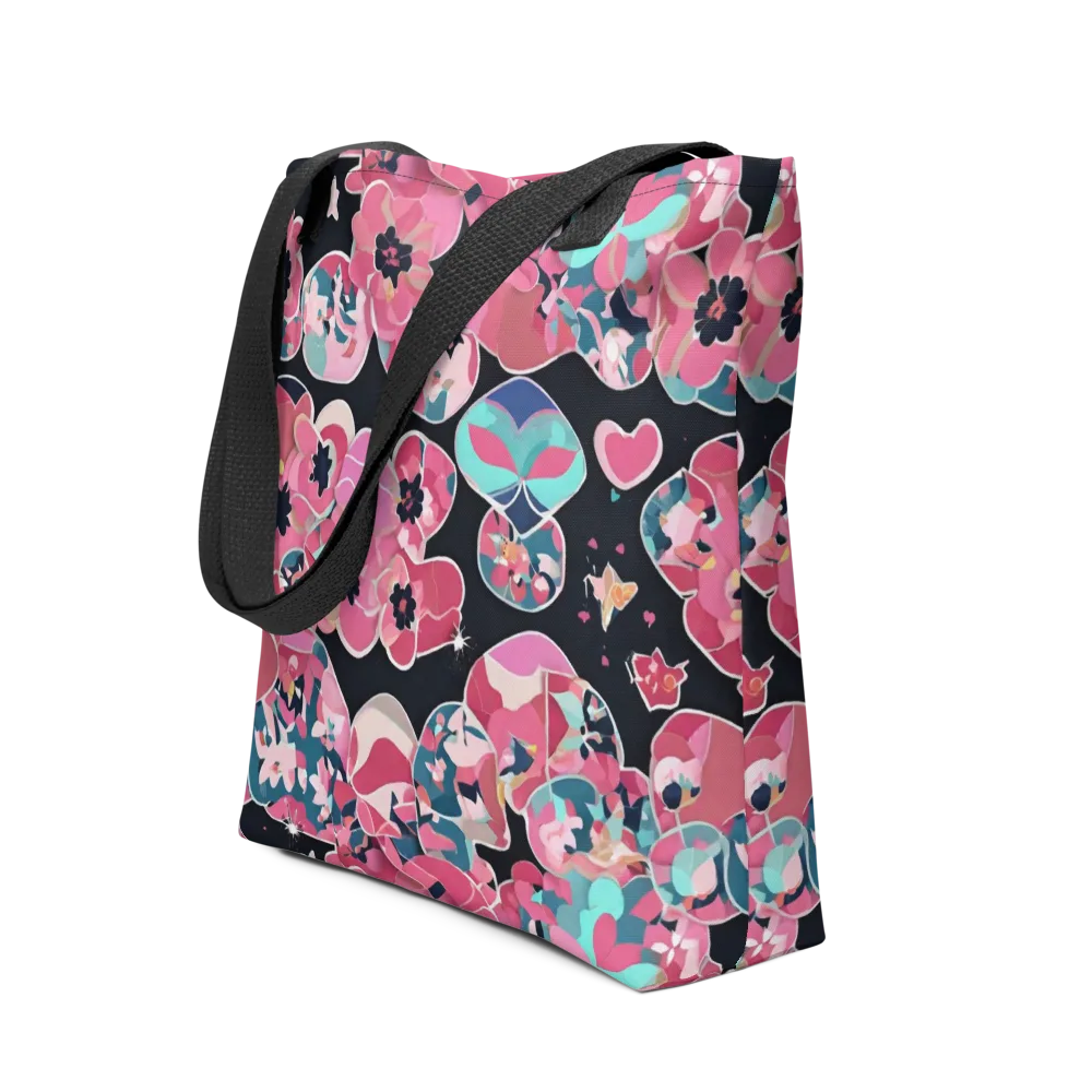 Bouquet Noir on Tote Bag — Front