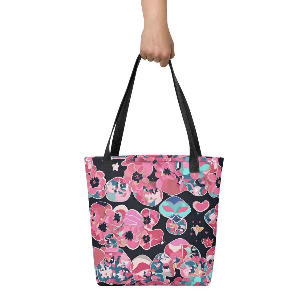 Bouquet Noir on Tote Bag — Front