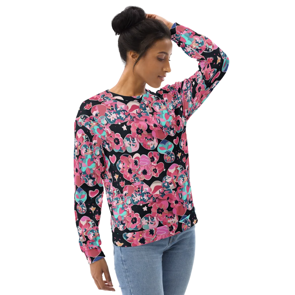 Bouquet Noir on Sweatshirt — Right Front