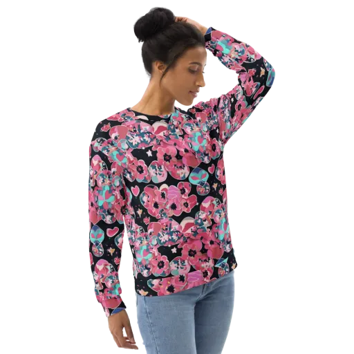 Bouquet Noir on a Sweatshirt