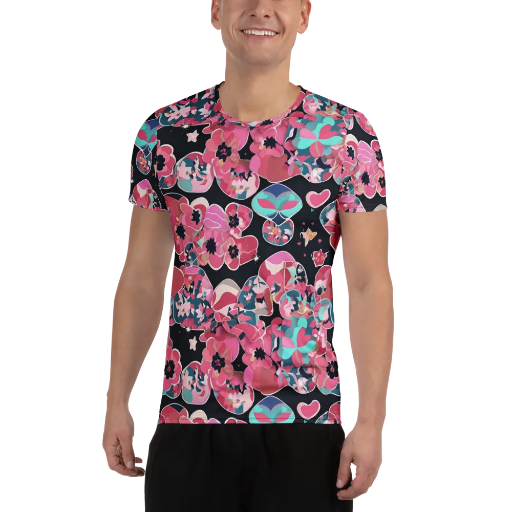 Bouquet Noir on Men's Athletic T-Shirt — Front