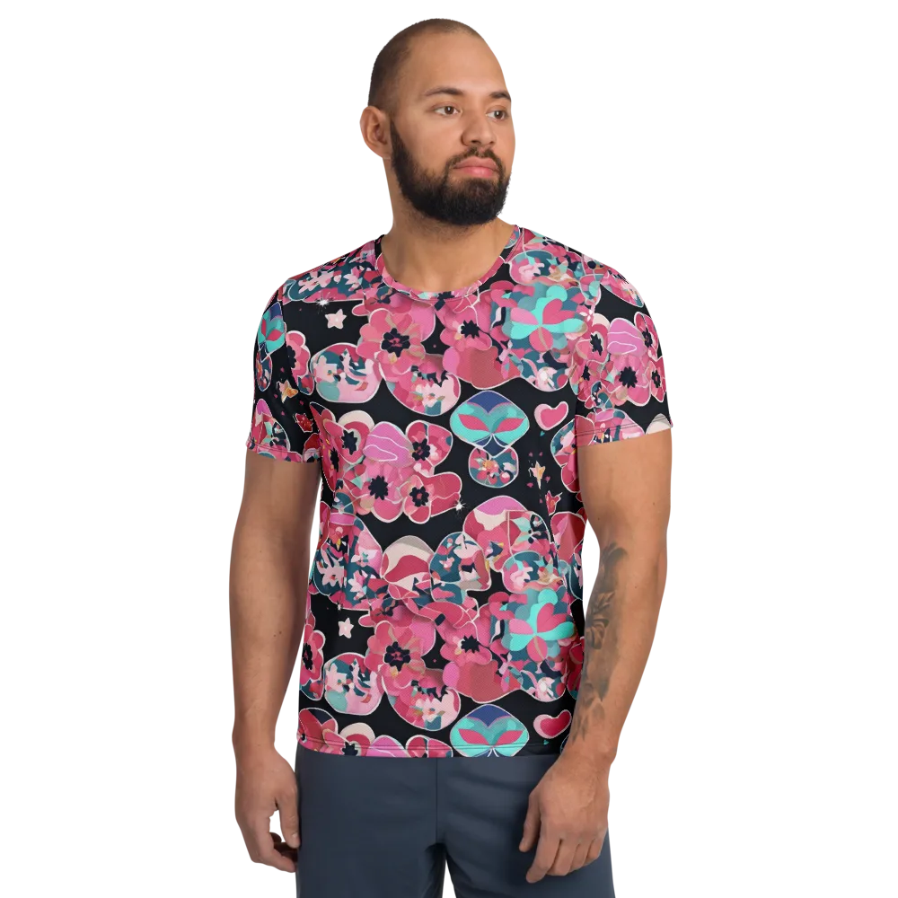 Bouquet Noir on Men's Athletic T-Shirt — Front