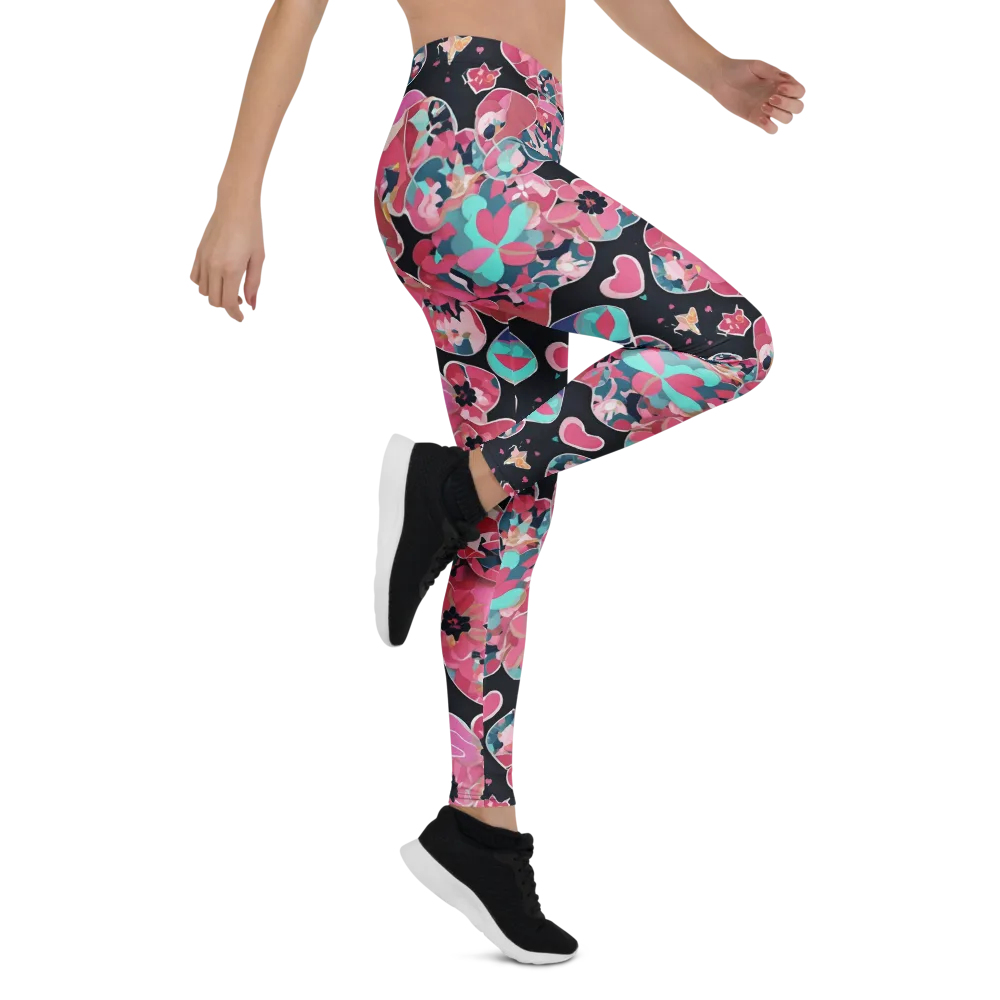 Bouquet Noir on Leggings — Right