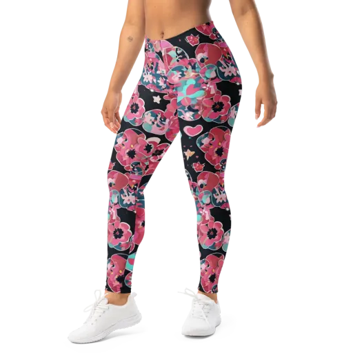 Bouquet Noir on a Leggings