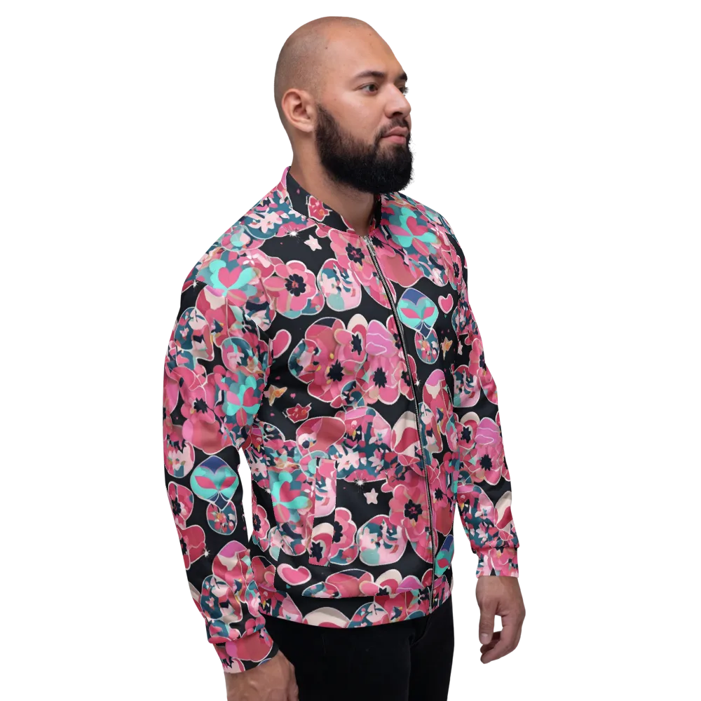 Bouquet Noir on Bomber Jacket — Right