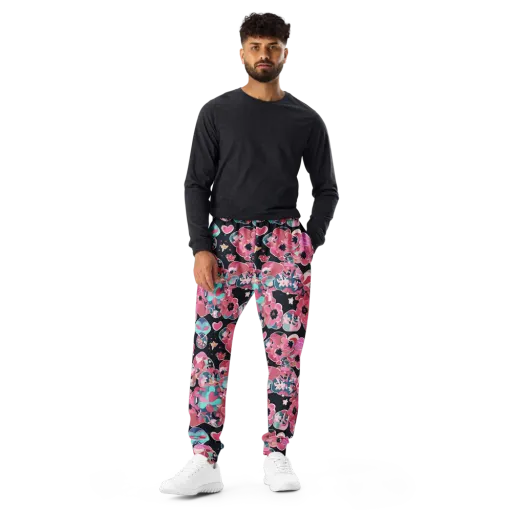 Bouquet Noir on a Men's Joggers