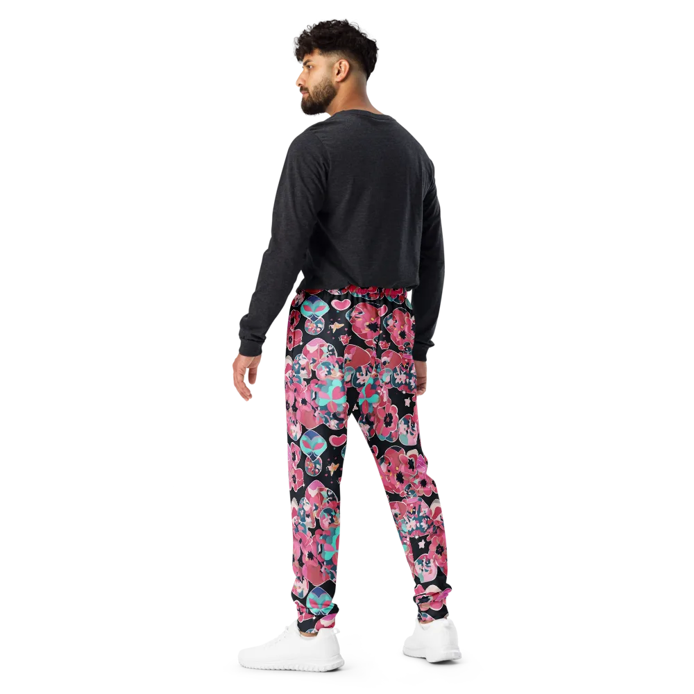 Bouquet Noir on Men's Joggers — Back
