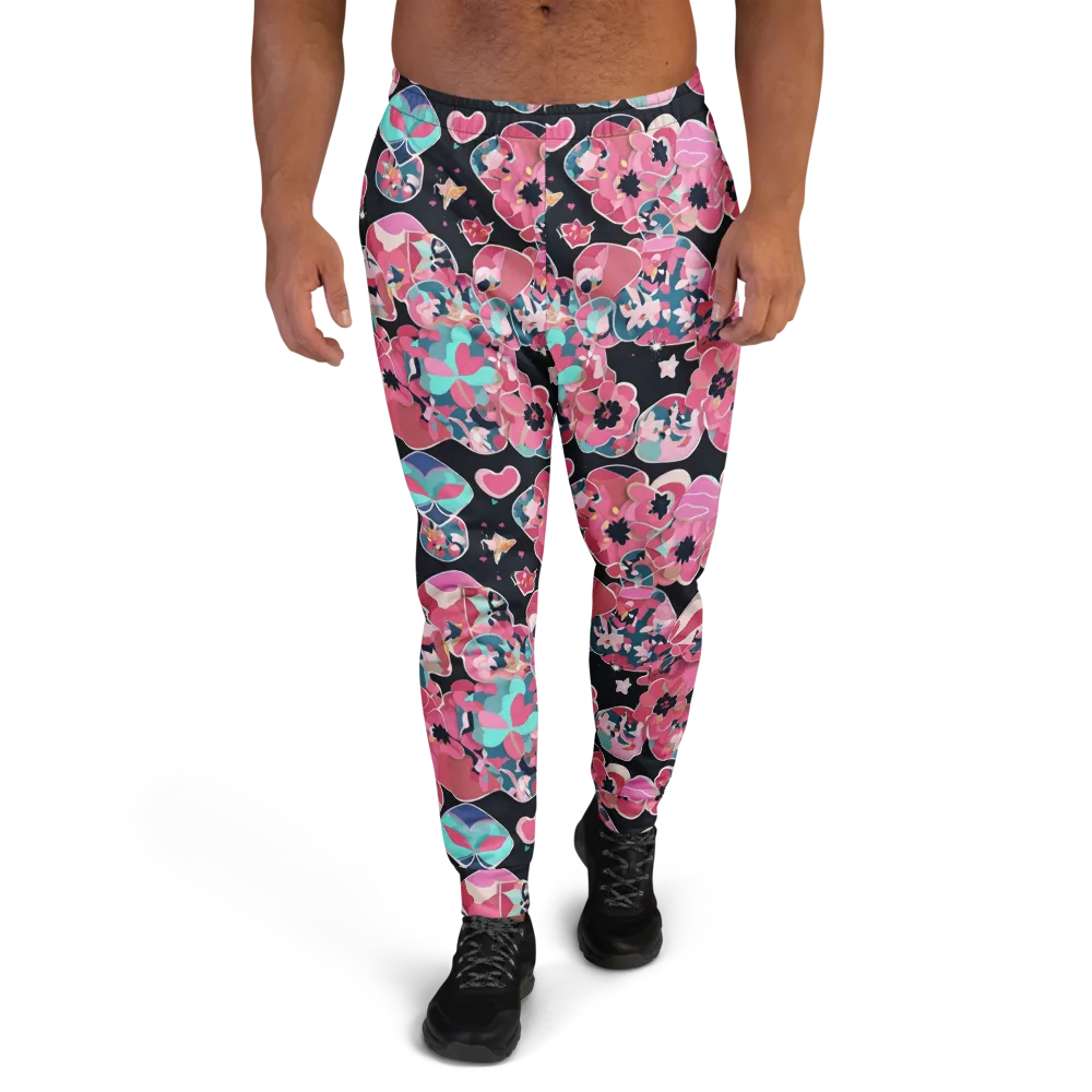 Bouquet Noir on Men's Joggers — Front