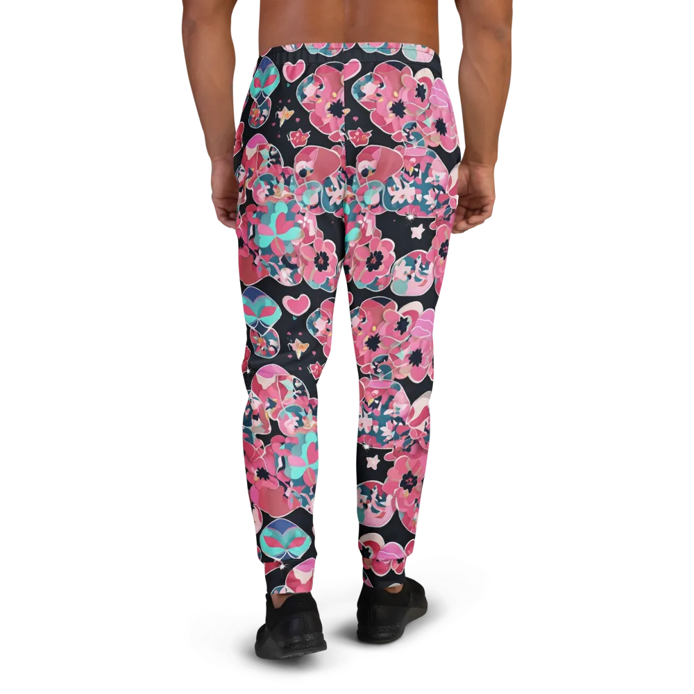 Bouquet Noir on Men's Joggers — Back