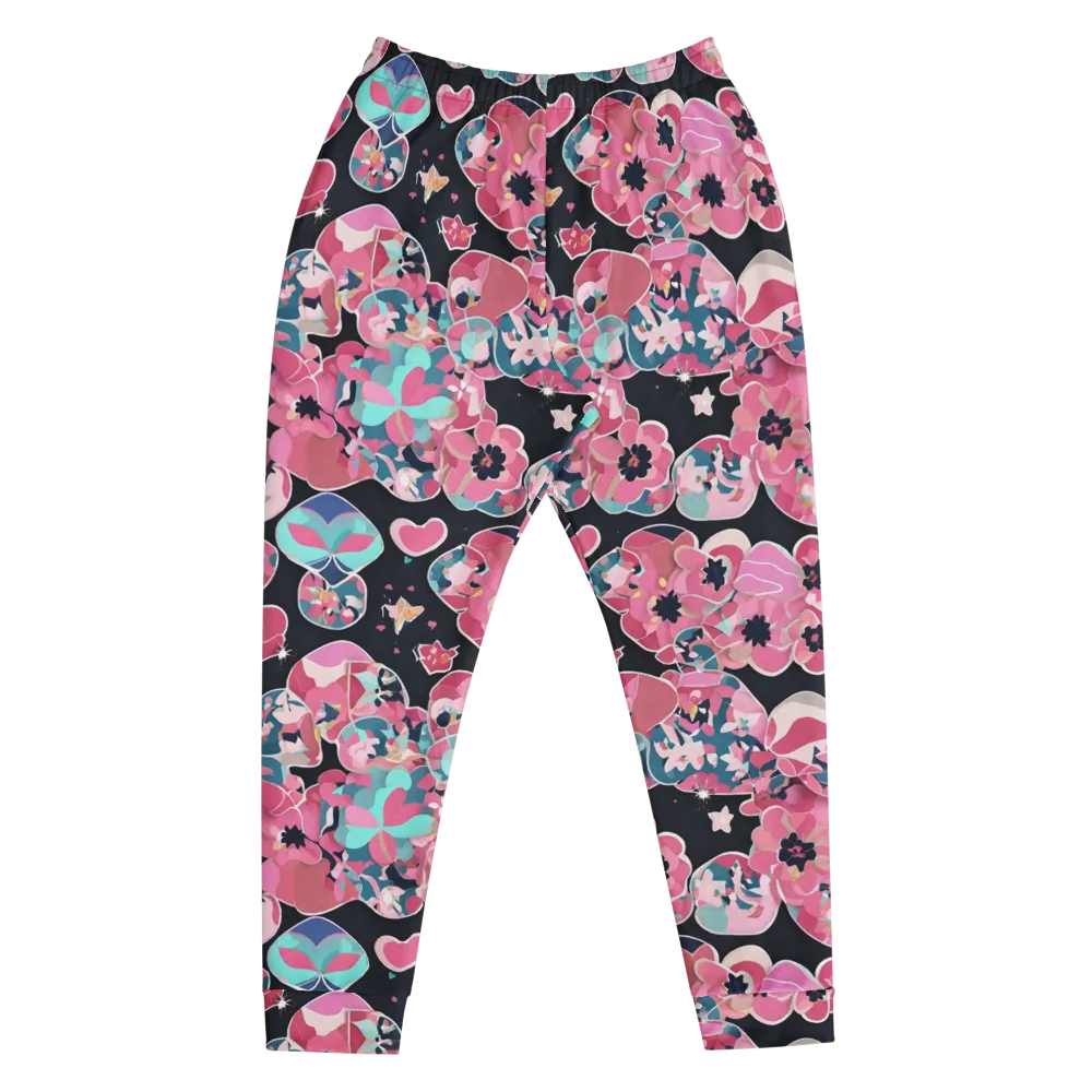 Bouquet Noir on Men's Joggers — Front