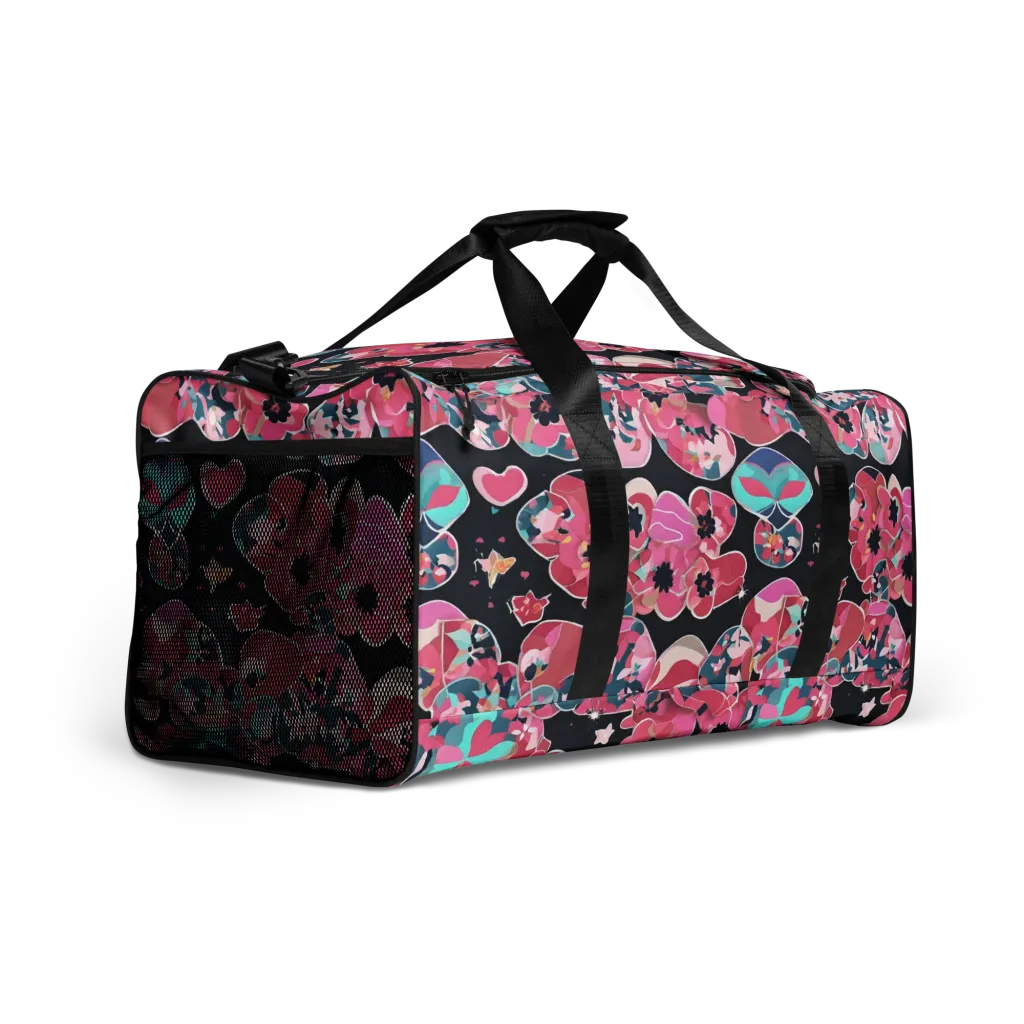 Bouquet Noir on Duffle Bag — Right Front
