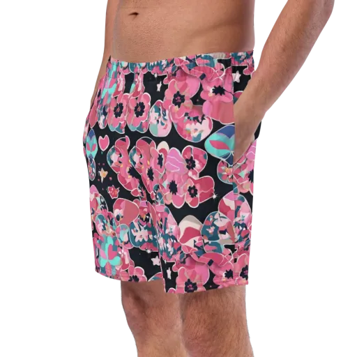 Bouquet Noir on a Swim Trunks