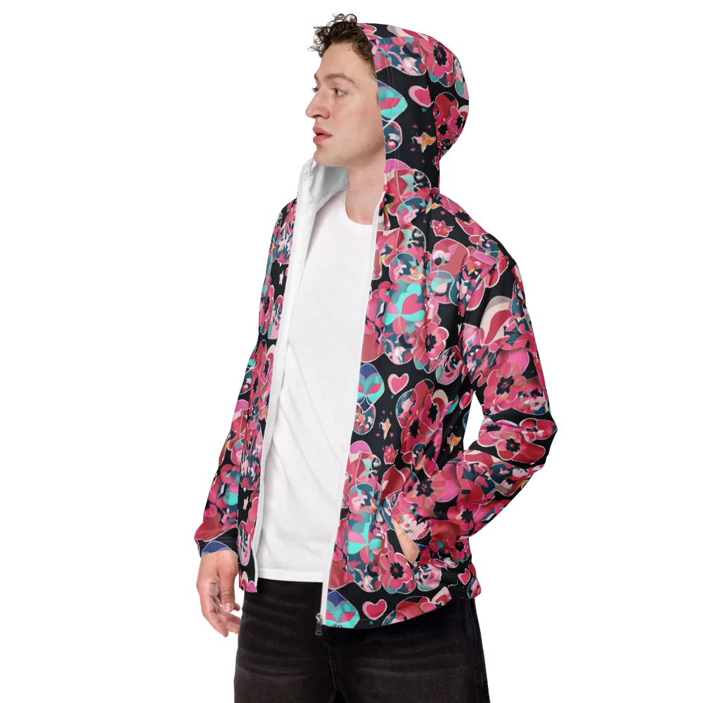 Bouquet Noir on Men's Windbreaker — Left Front