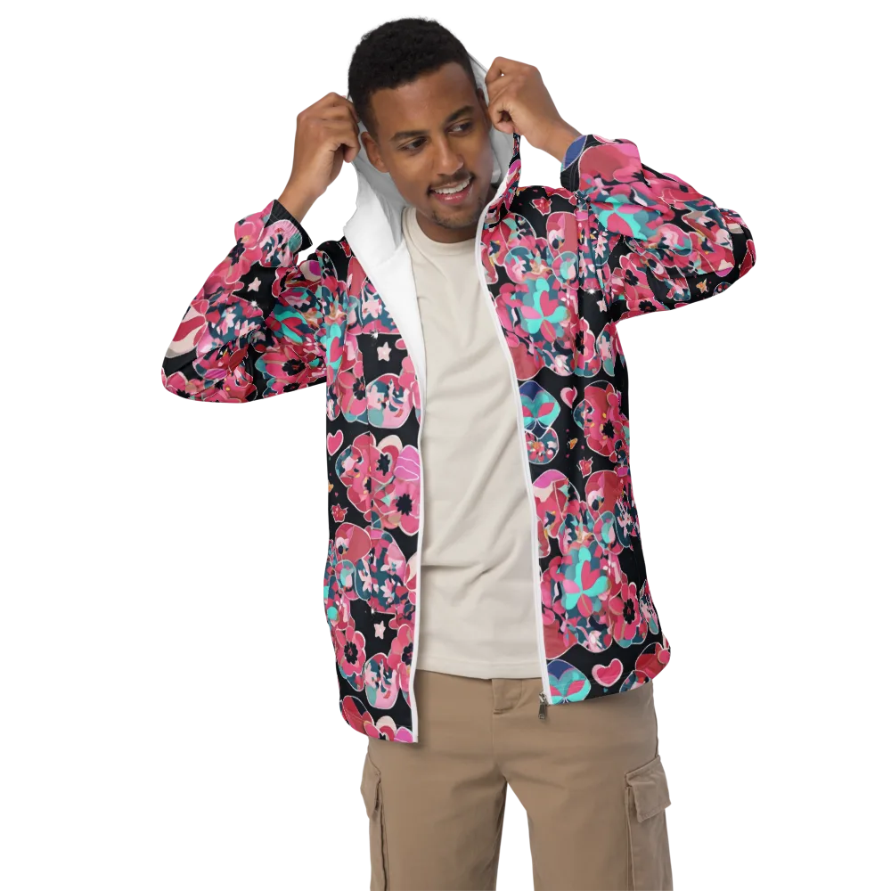 Bouquet Noir on Men's Windbreaker — Front