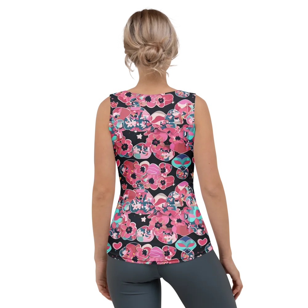 Bouquet Noir on Women's Tank Top — Back