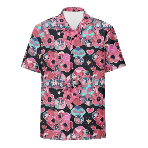 Bouquet Noir on a Button Shirt
