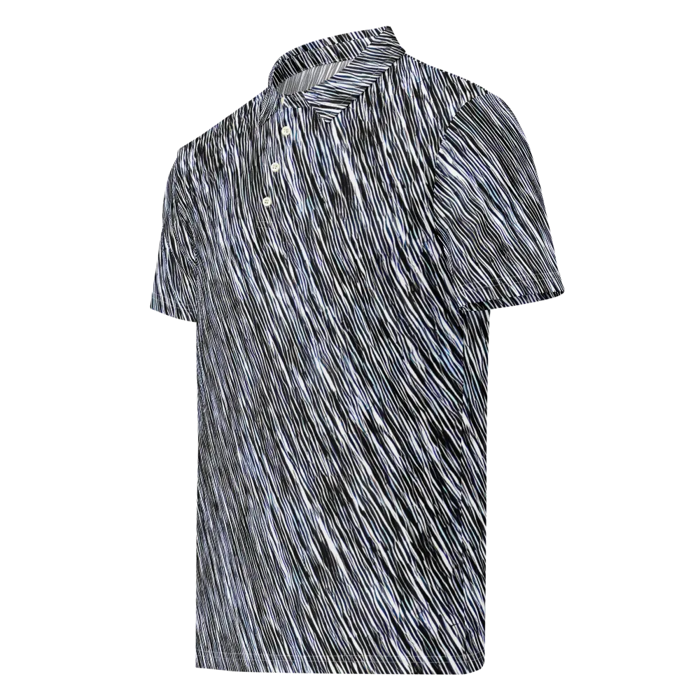 Dupain Waves on Men's Slim Fit Polo Shirt — Left Front